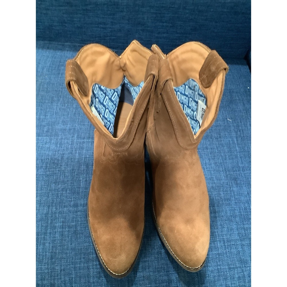 Dingo Womens Tumbleweed Sand Suede Leather Western Ankle Boots Size 10M - Picture 5 of 10